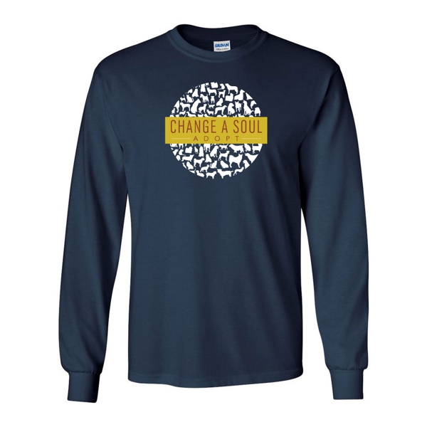 Picture of Dane County Humane Society Long Sleeve Navy T-Shirt
