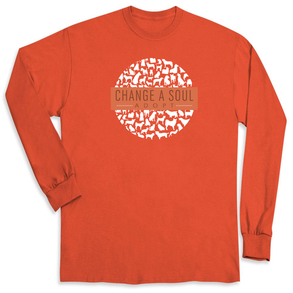 Picture of Dane County Humane Society Long Sleeve Orange T-Shirt
