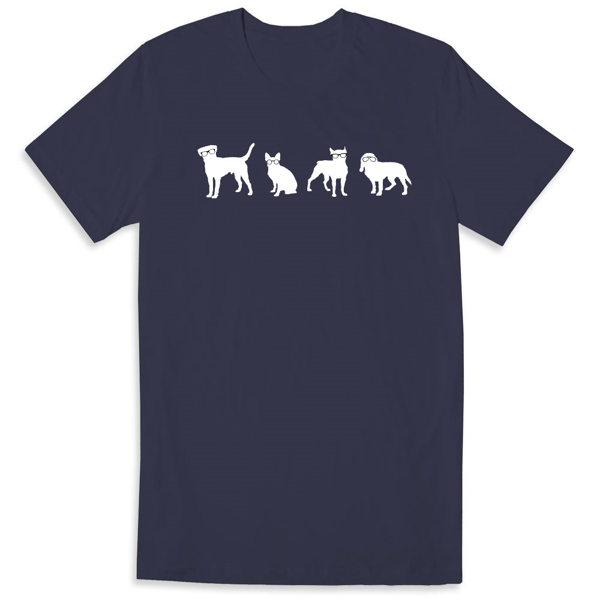 Picture of Wisconsin Humane Society Unisex Slim Fit Navy T-Shirt