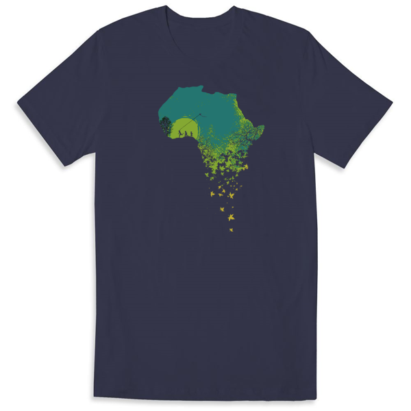 Picture of World Vision Unisex Slim Fit Navy T-Shirt