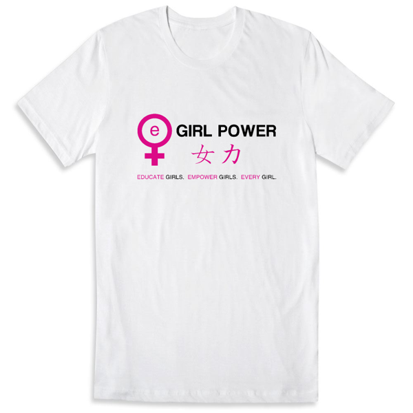 Picture of eGirl Power Adult Slimmer Fit Tee - White