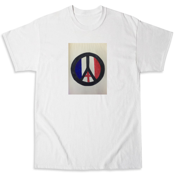 Picture of Prayer Eiffel Tower Peace t-Shirt Basic Unisex Tee