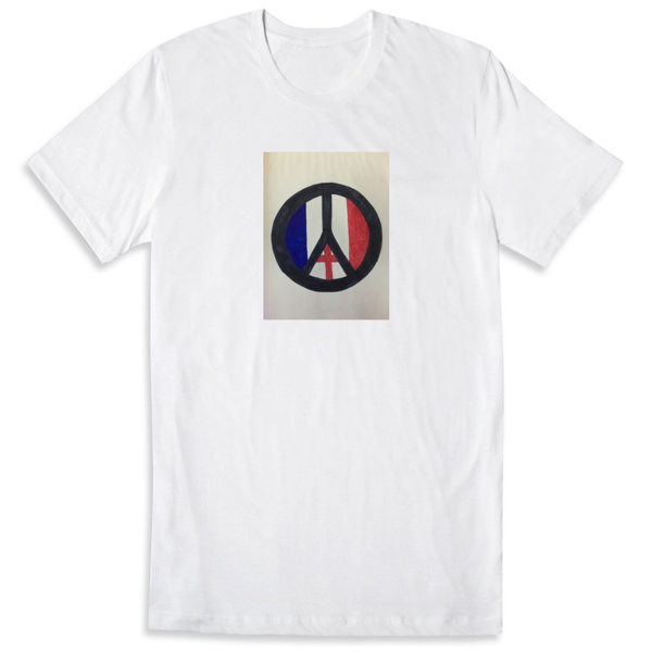 Picture of Prayer Eiffel Tower Peace t-Shirt Slim Fit Unisex Tee
