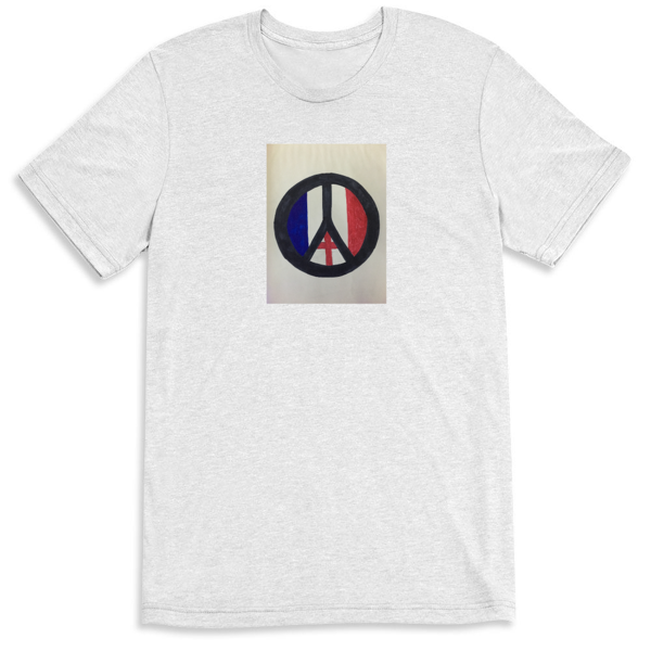 Picture of Prayer Eiffel Tower Peace t-Shirt Unisex Triblend Tee