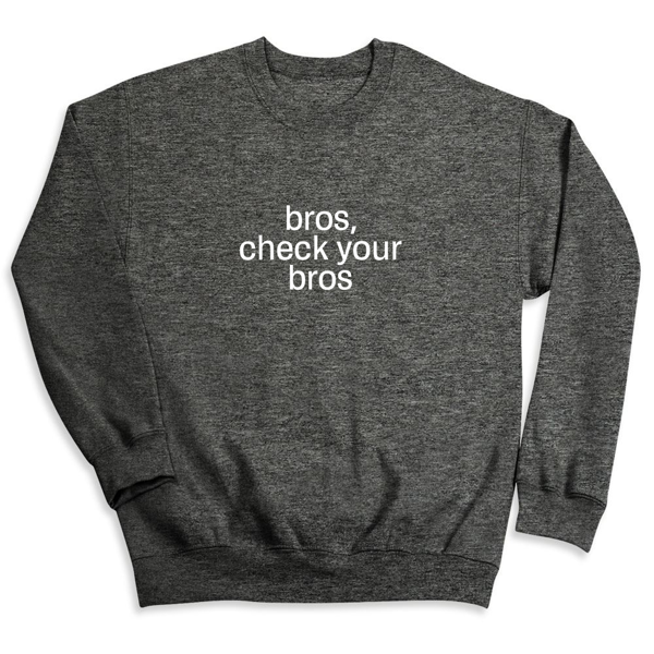 Picture of bros, check your bros Basic Unisex Crewneck Sweatshirt