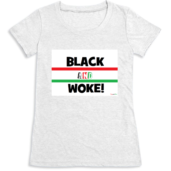 Picture of woke Ladies Triblend Tee