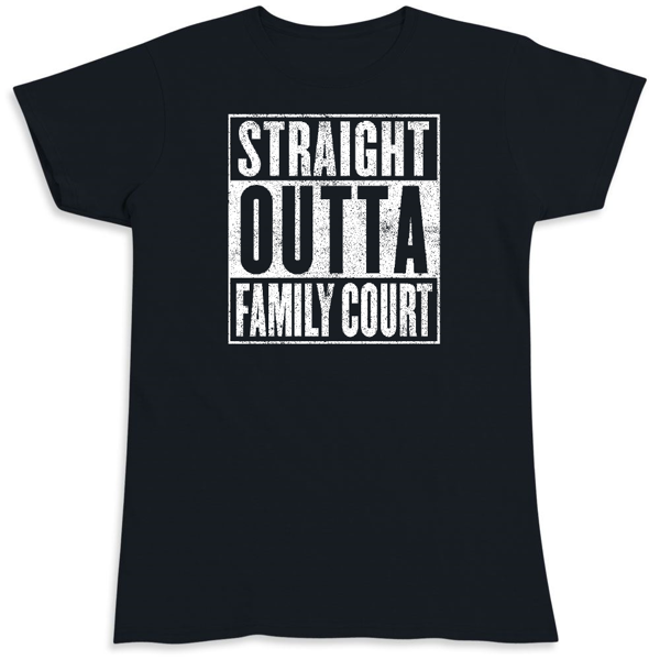 Picture of Straight Outta Family Court Basic Ladies Tee