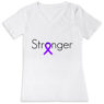 Picture of You ARE stronger! Purple awareness ribbon. 