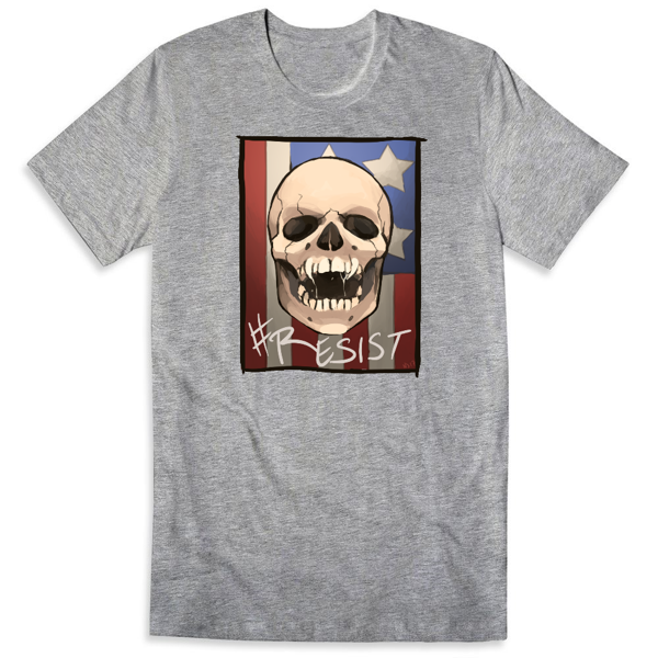 Picture of #Resistance Skull Apparel supporting the ACLU